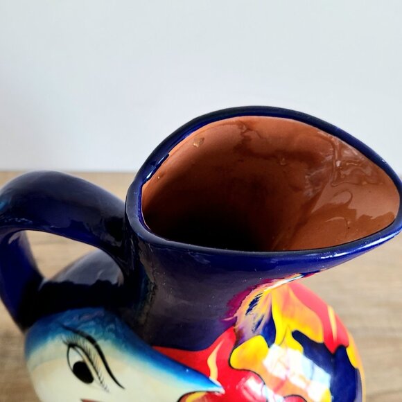 Large ceramic Sun and Moon pitcher/vase - Picture 5 of 8